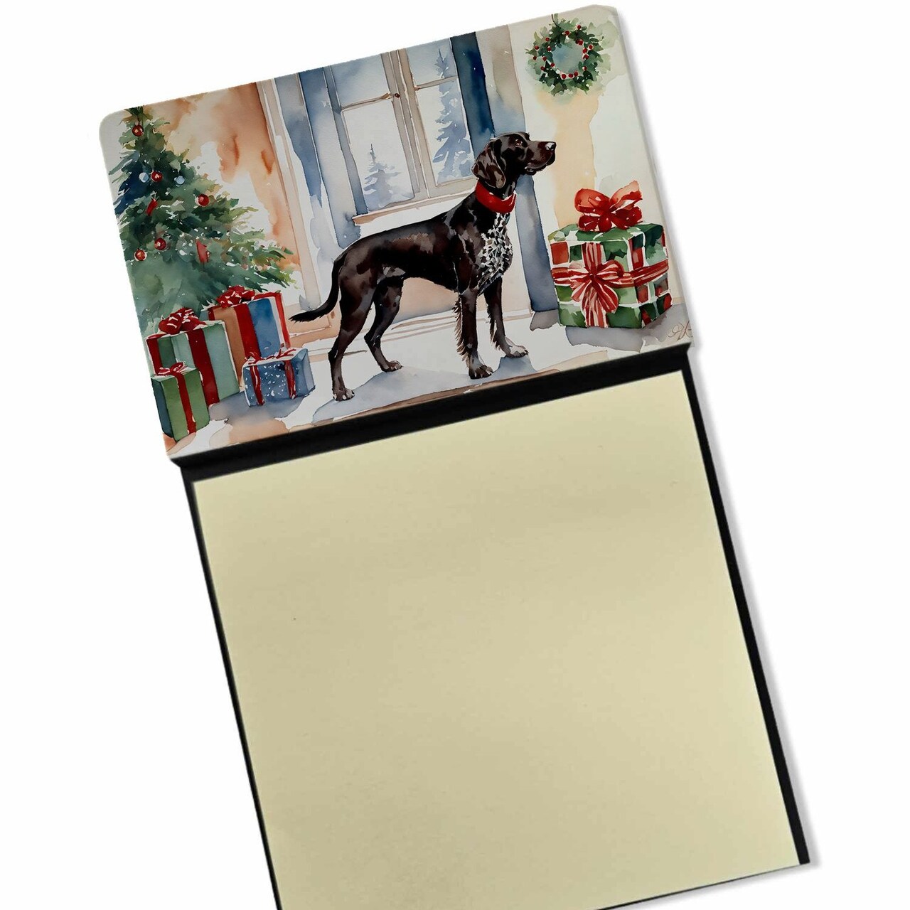 Edge Collections - 3" X 3" - Multicolor - Artistic Sticky Note Holder for German Shorthaired Pointer Lovers - 1 Piece